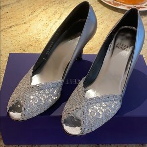 Stuart Weitzman silver dress heels size 7.5
